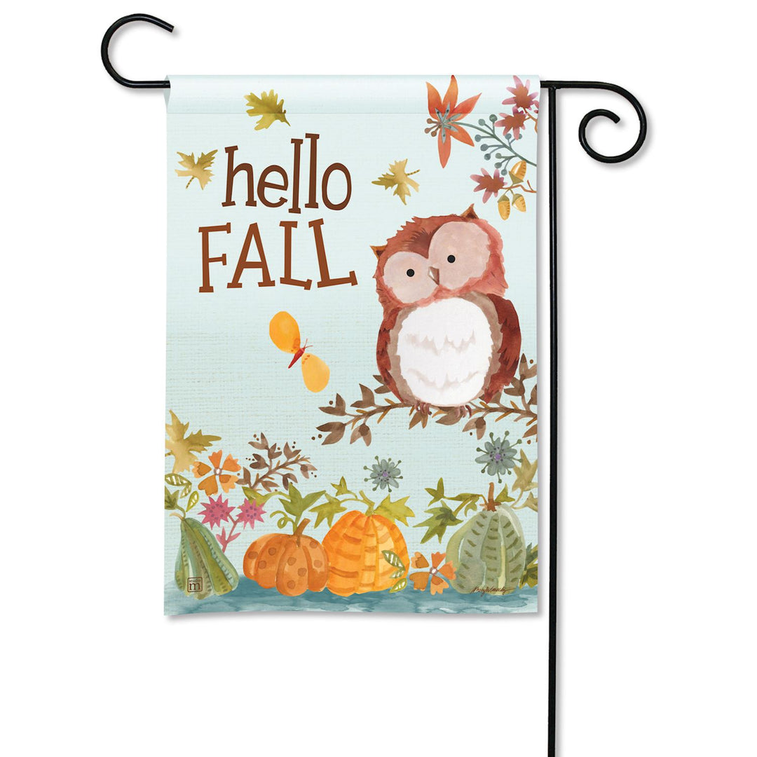 Hello Fall Owl Garden Flag