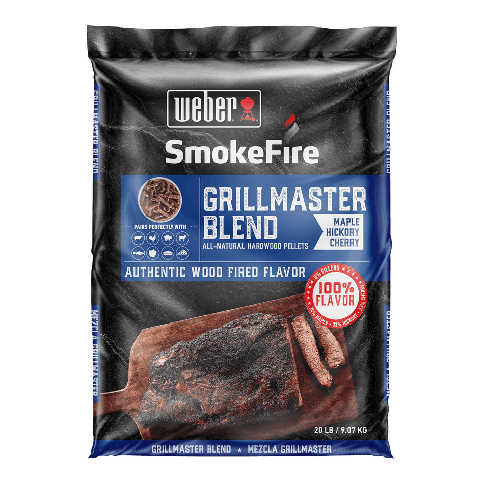 Weber SmokeFire GrillMaster Blend All-Natural Hardwood Pellets, 20 lb. Bag