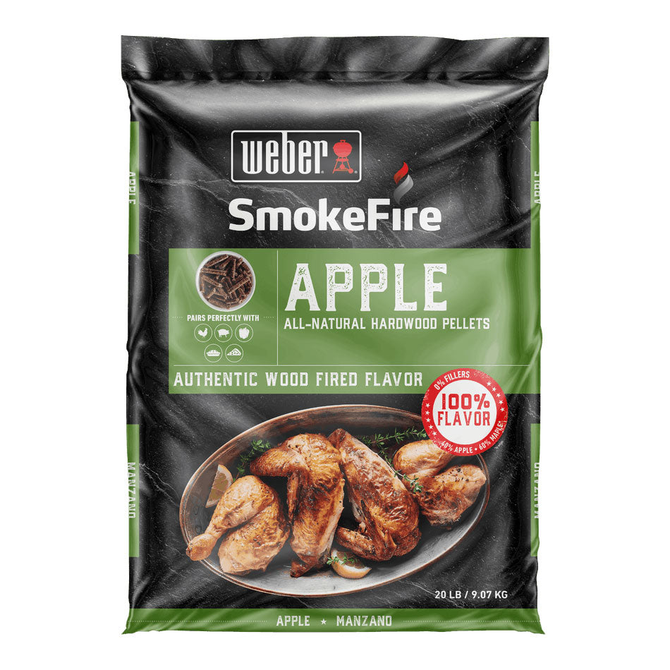 Weber SmokeFire Apple All-Natural Hardwood Pellets, 20 lb. Bag