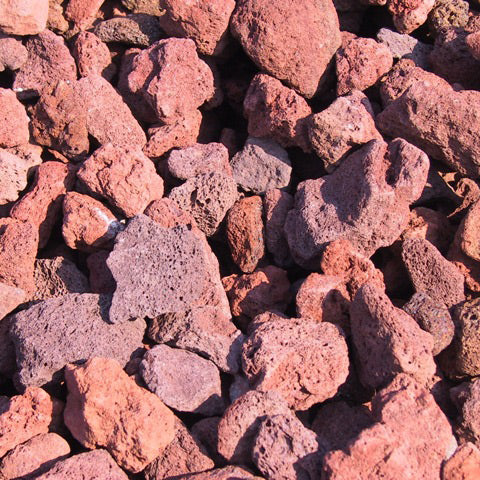 Red Volcanic Rock Large, 1 Cu. Ft. Bagged Stone