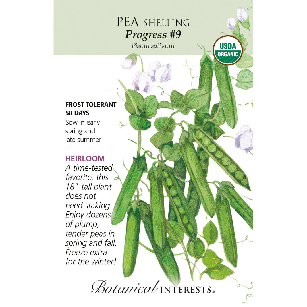 Pea, Shelling Progress #9 Heirloom (Organic) Botanical Interests Seeds
