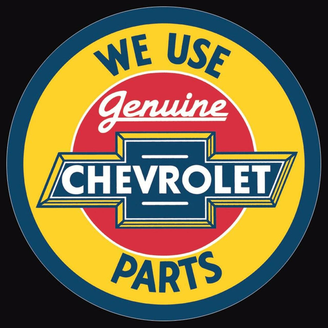 Chevy Round Genuine Parts Metal Signs