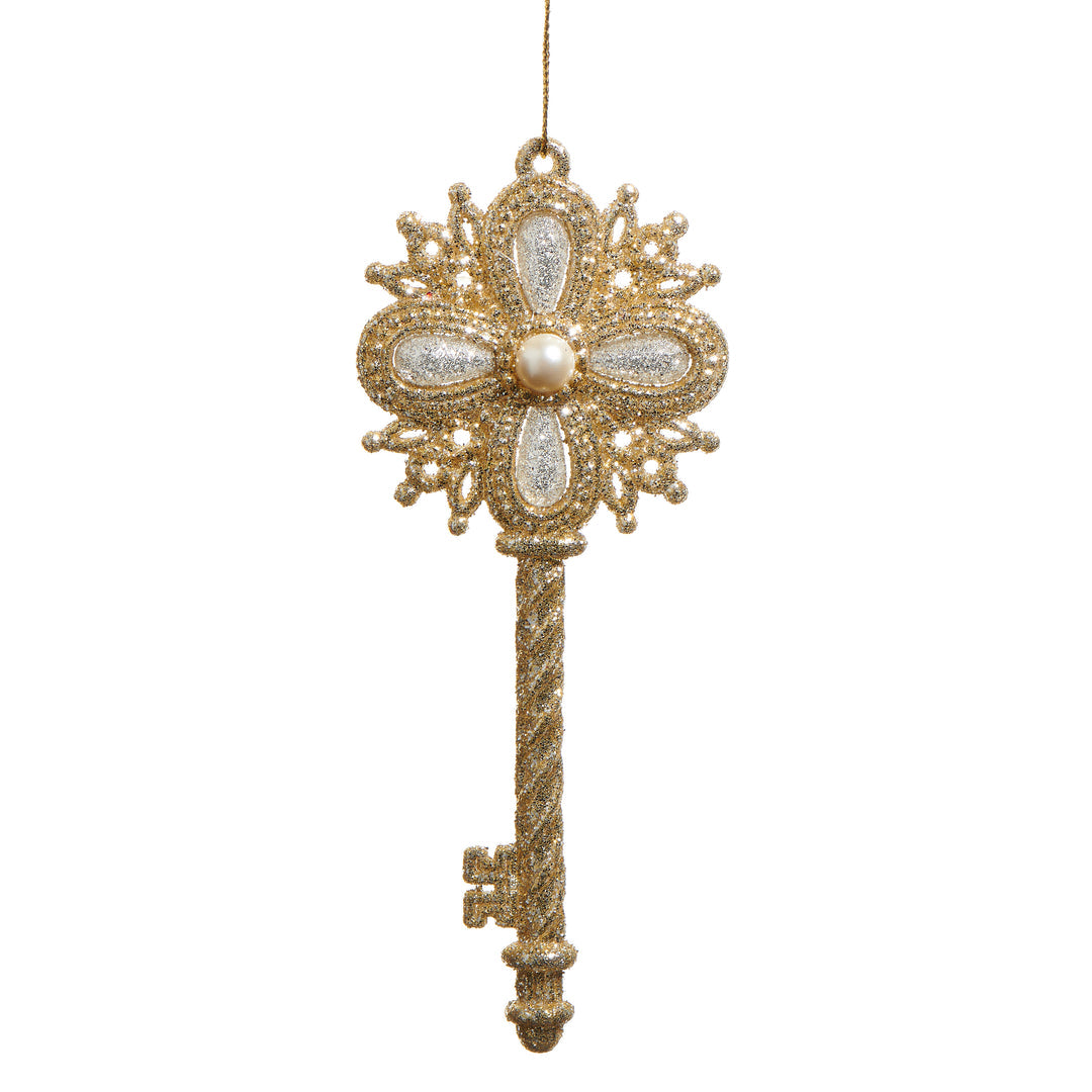 6" Gold Key Ornament
