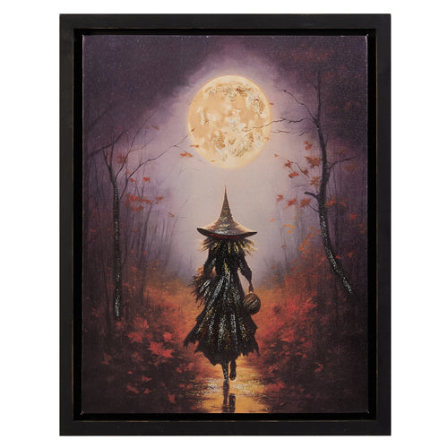 Spooky Night Witch Wall Art, 17.7"