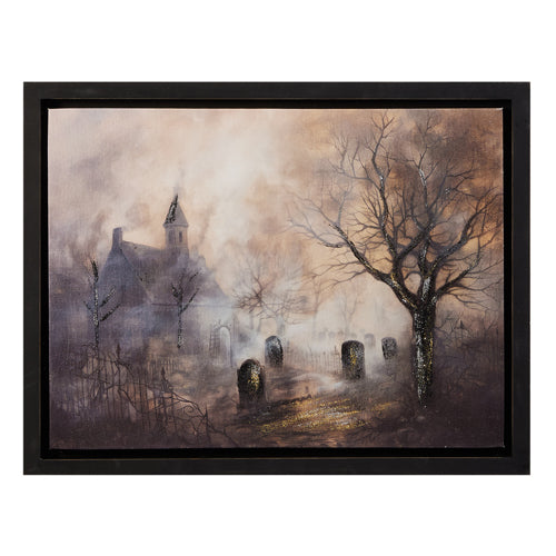 Spooky Night Graveyard Wall Art, 17.7"
