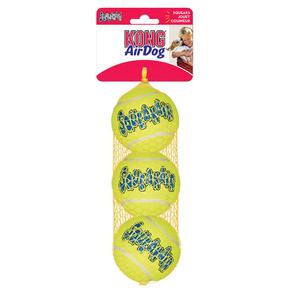 Kong, Air Squeaker Tennis Ball, 3pk, Medium