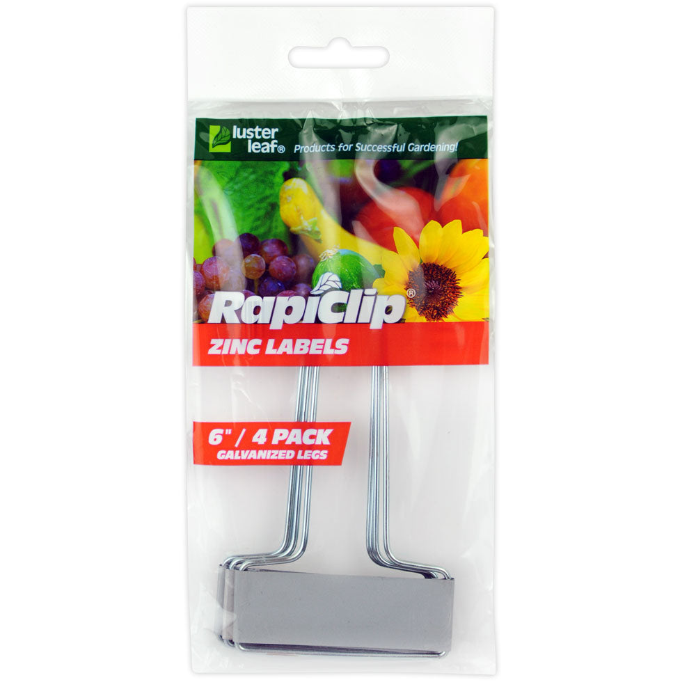 Luster Leaf, Rapiclip Zinc Plant Labels, 6", 4pk