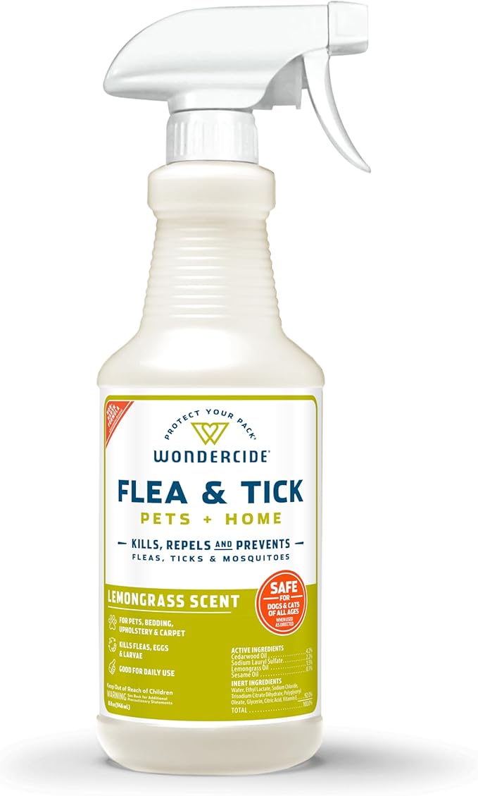 Flea & Tick Spray, Lemongrass, 16oz.