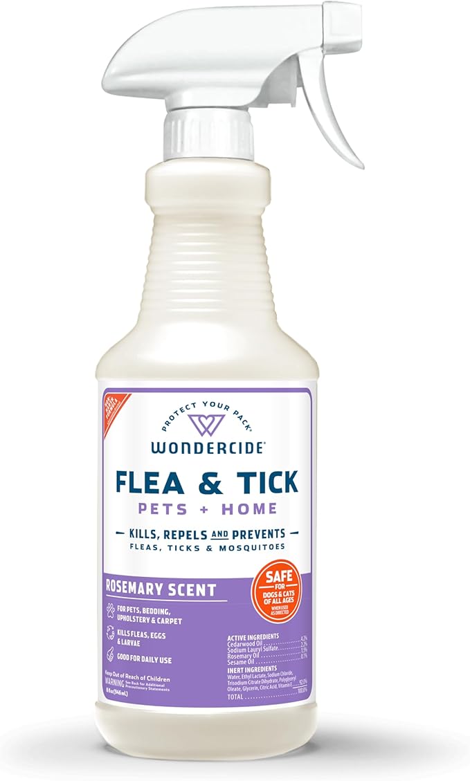 Flea & Tick Spray, Rosemary, 16oz.