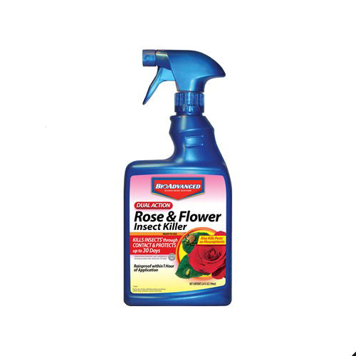 BioAdvanced Dual Action Rose & Flower Insect Killer RTU, 24 oz