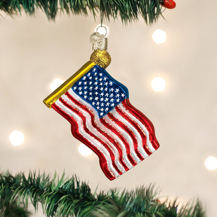 Old World Christmas Star-spangled Banner Ornament