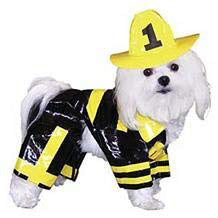 Pet Firefighter Halloween Costume, Medium