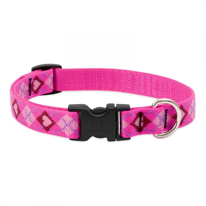 Lupine Dog Collar, 3/4" Wide, 9"-14" Adjustable Neck, Puppy Love