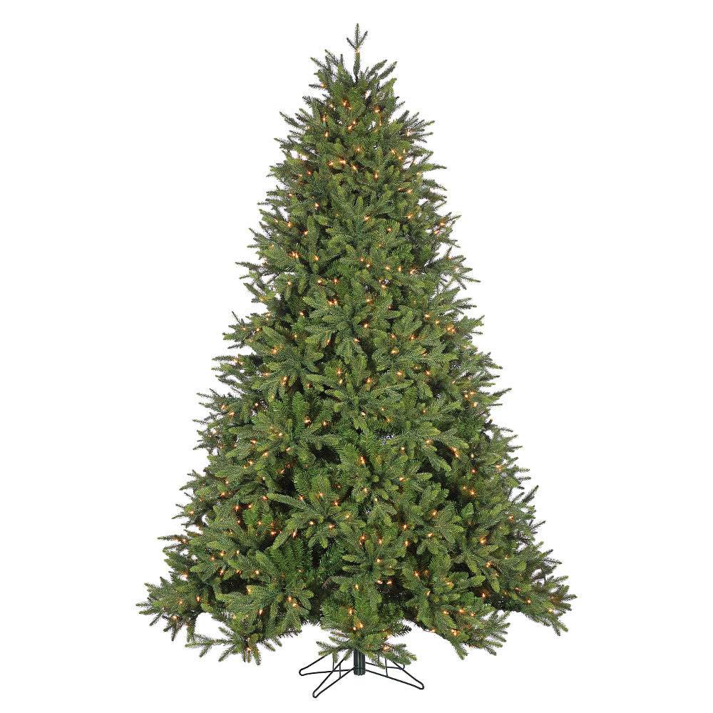 7.5' Deluxe Trinity Lifelike Pine Tree, Staylit Clear Lights