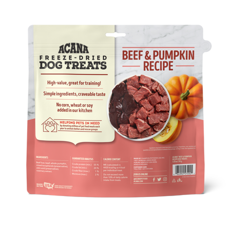 Acana Beef & Pumpkin Freeze Dried Treats, 3.25 oz