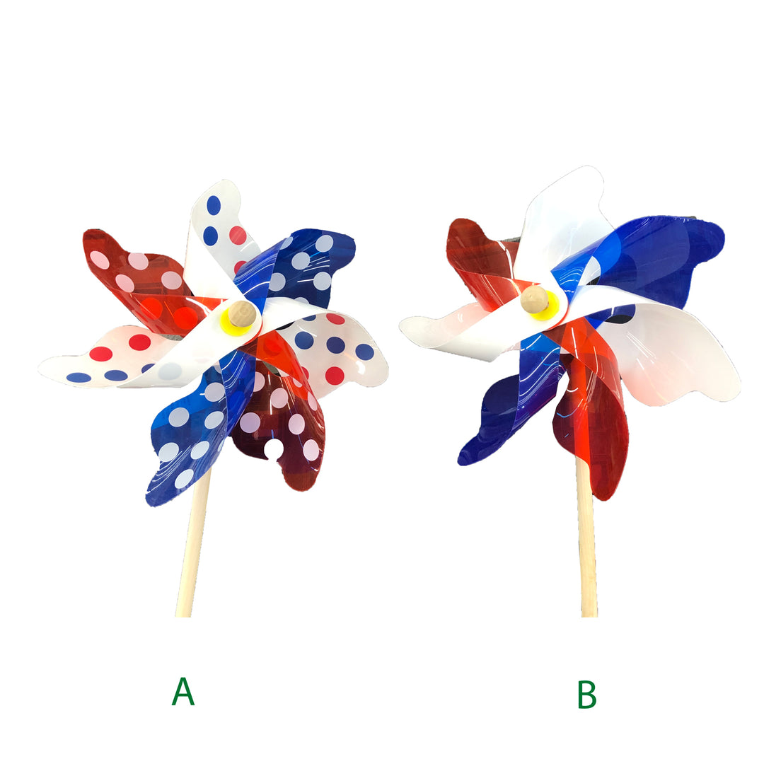 Gerson Americana Pinwheel Spinner, Assortment Sold Individually, 23"