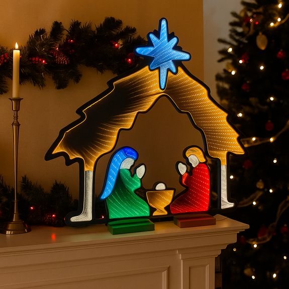 24.75" Infinity Nativity with Base