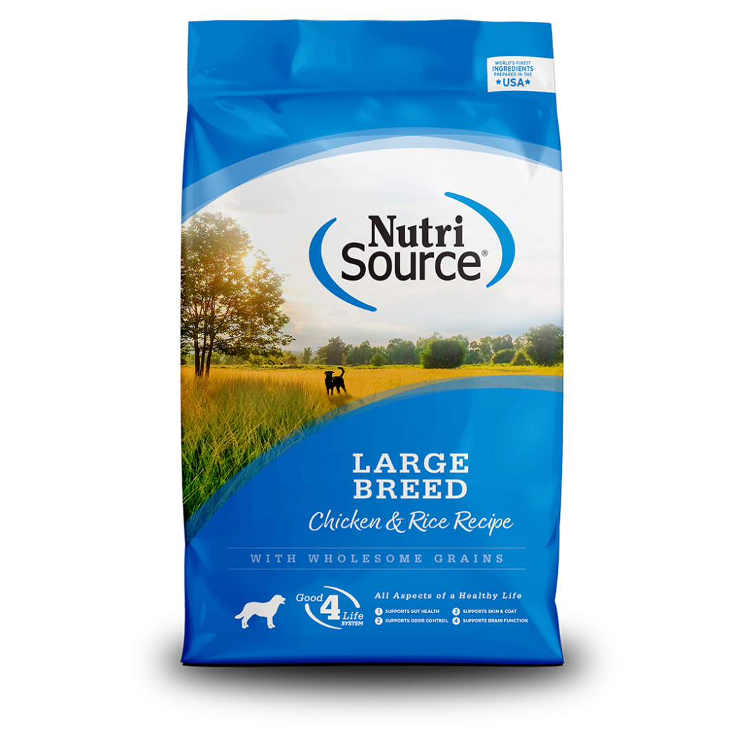 NutriSource Large Breed Adult Chicken & Rice Formula Dog Food, 30 LB
