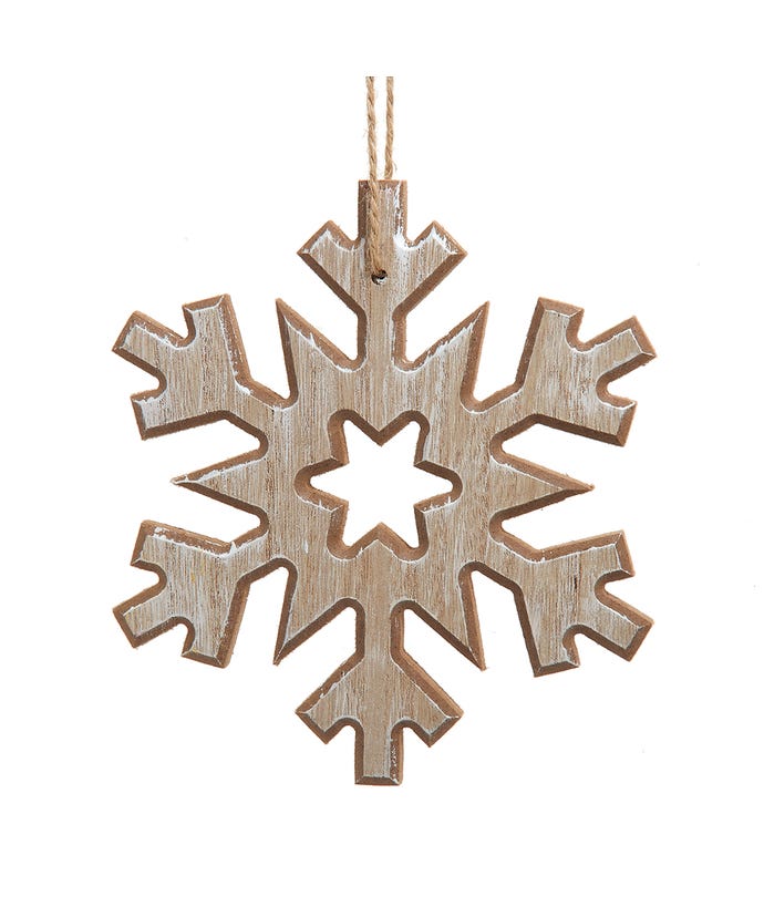 Wooden Snowflake Ornament