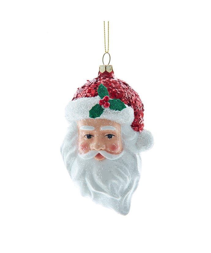 Shatterproof Santa Head Ornament