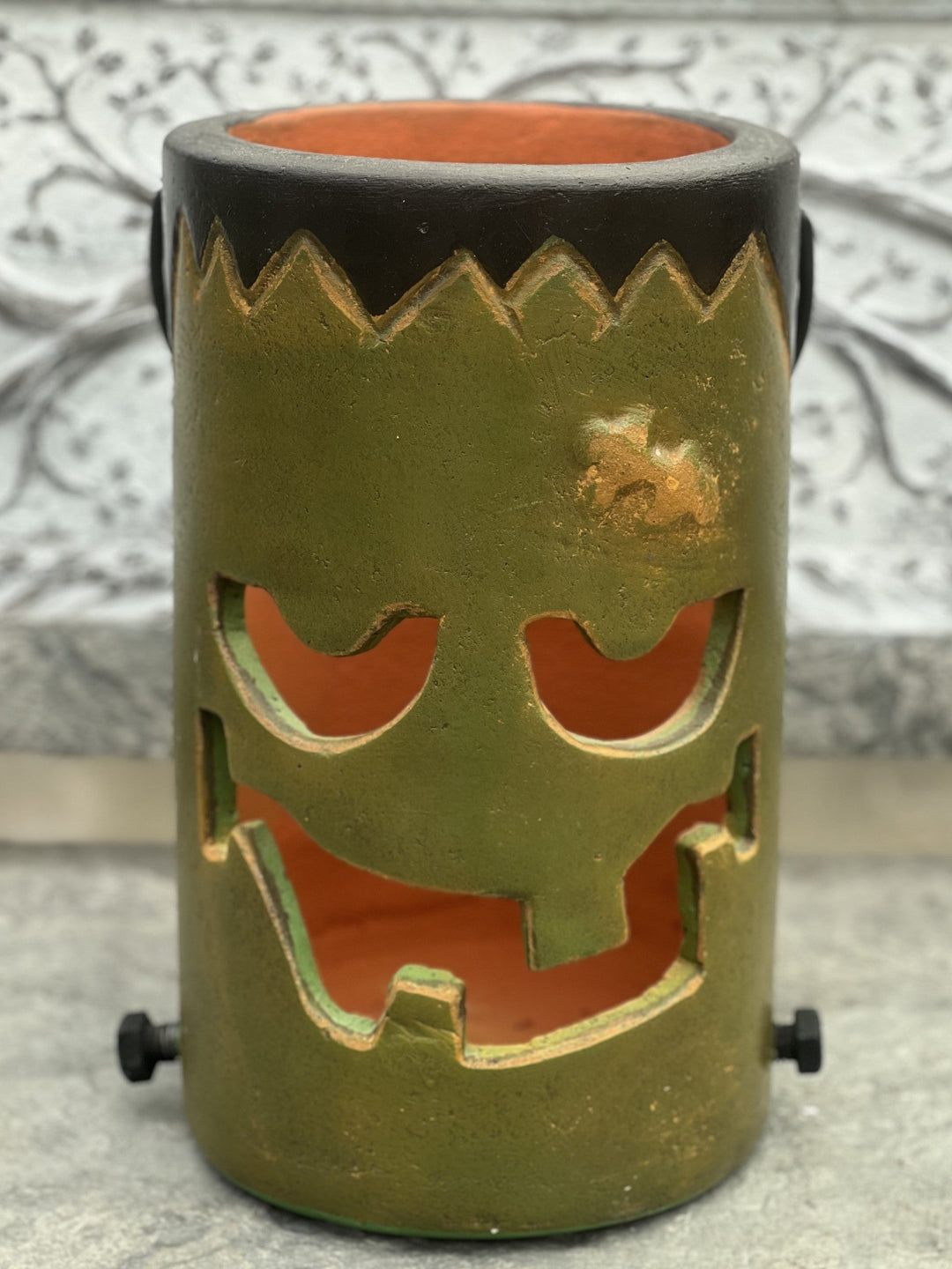 Frankenstein Metal Screws Lantern (Green)