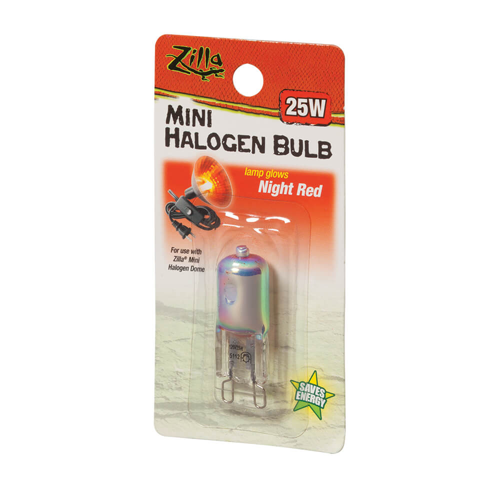 Mini Halogen Bulb, Night Red, 25 Watt