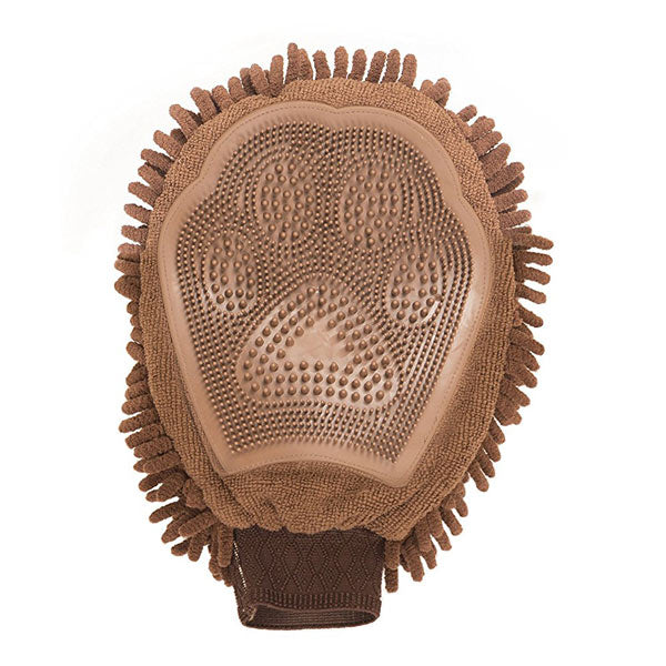 Dirty Dog Grooming Mitt, Brown