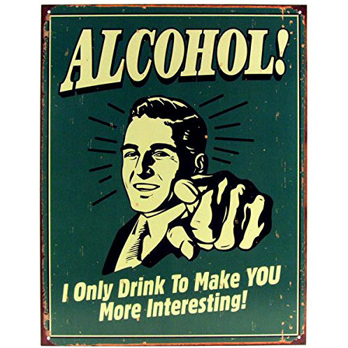 Alcohol Tin Sign