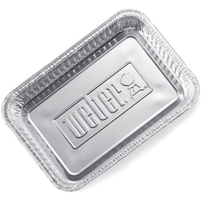 Weber Small 7-1/2 in. x-5 in. Aluminum Drip Pans (Set of 10)