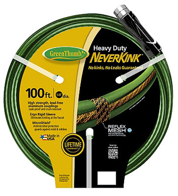 TEKNOR-APEX COMPANY Thumb Neverkink Hose, 5/8 in. x 100 ft., Green