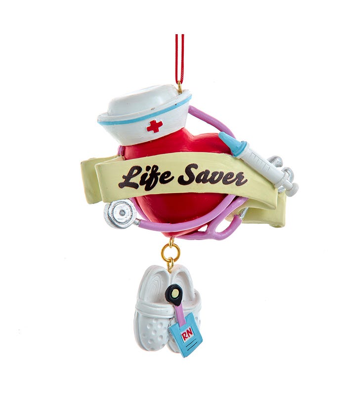 Nurse Heart w/Shoes Ornament