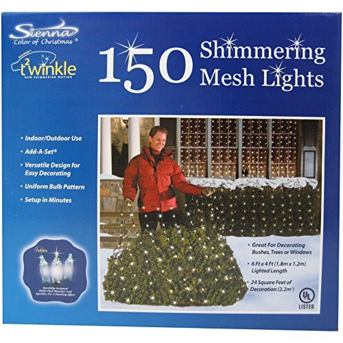 150 Clear Light Shimmering Mesh Set, 4' X 6'