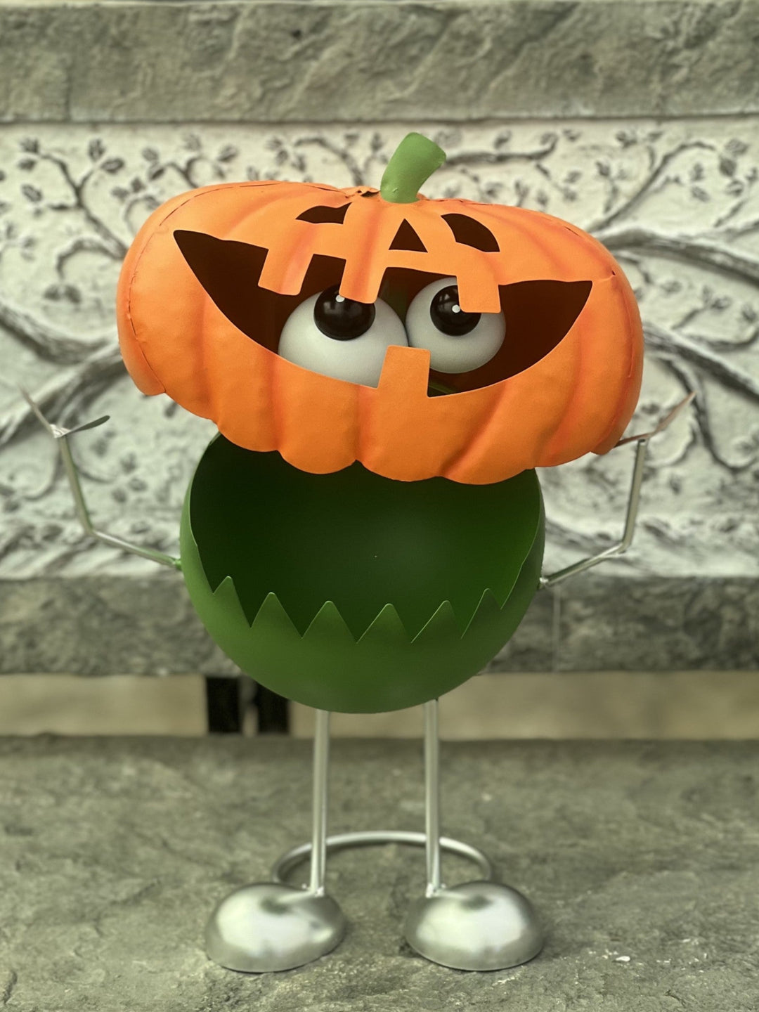 Pumpkin Monster Porch Sitter