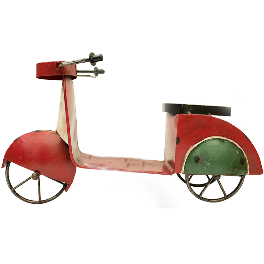 Metal Scooter Planter, 13.8"