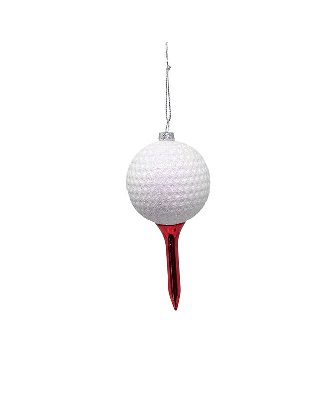 Golf Ball w/Tee Ornament