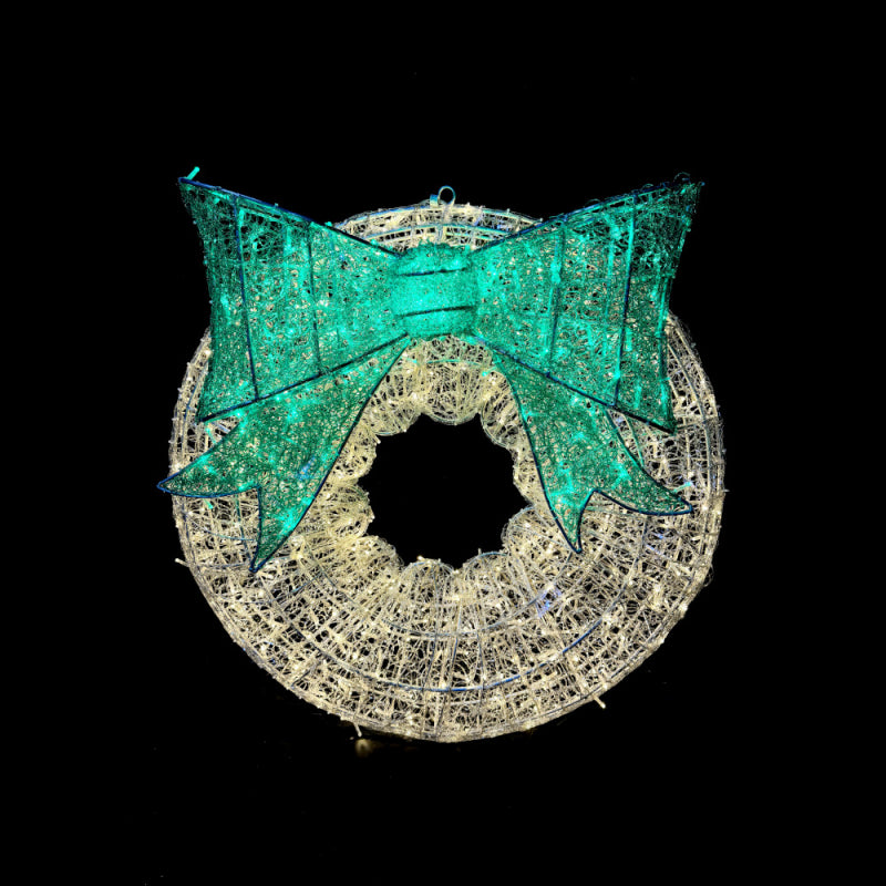 48'' Wreath with Green Bow