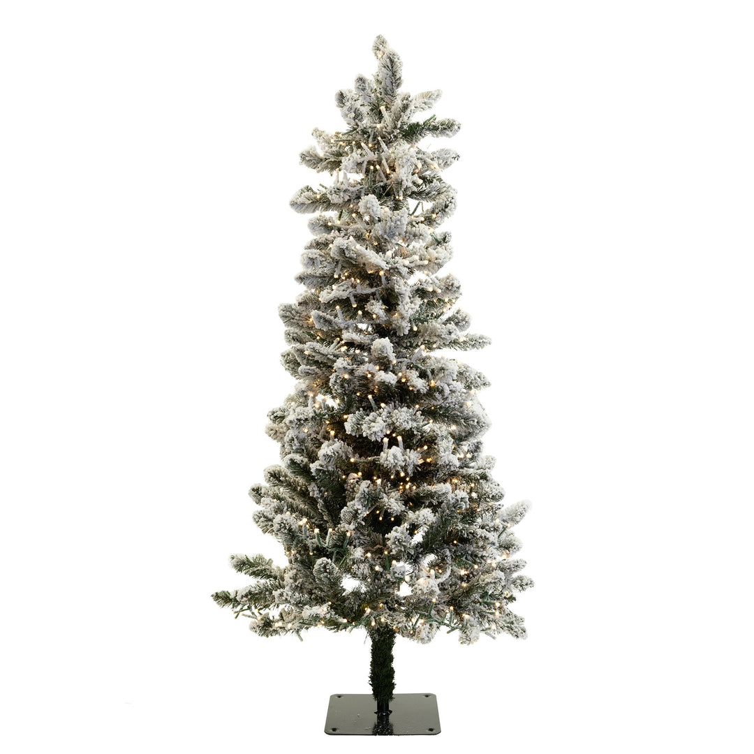 4.0' Snowy Aspen Cluster Light Tree - Warm White