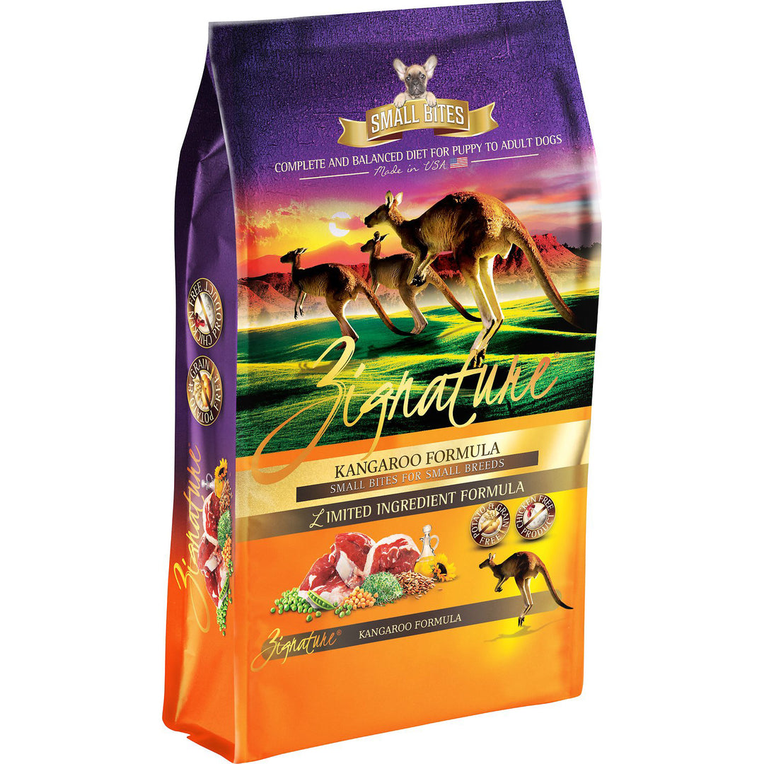 Zignature Small Bites Kangaroo Formula Dog Food, 4 LB