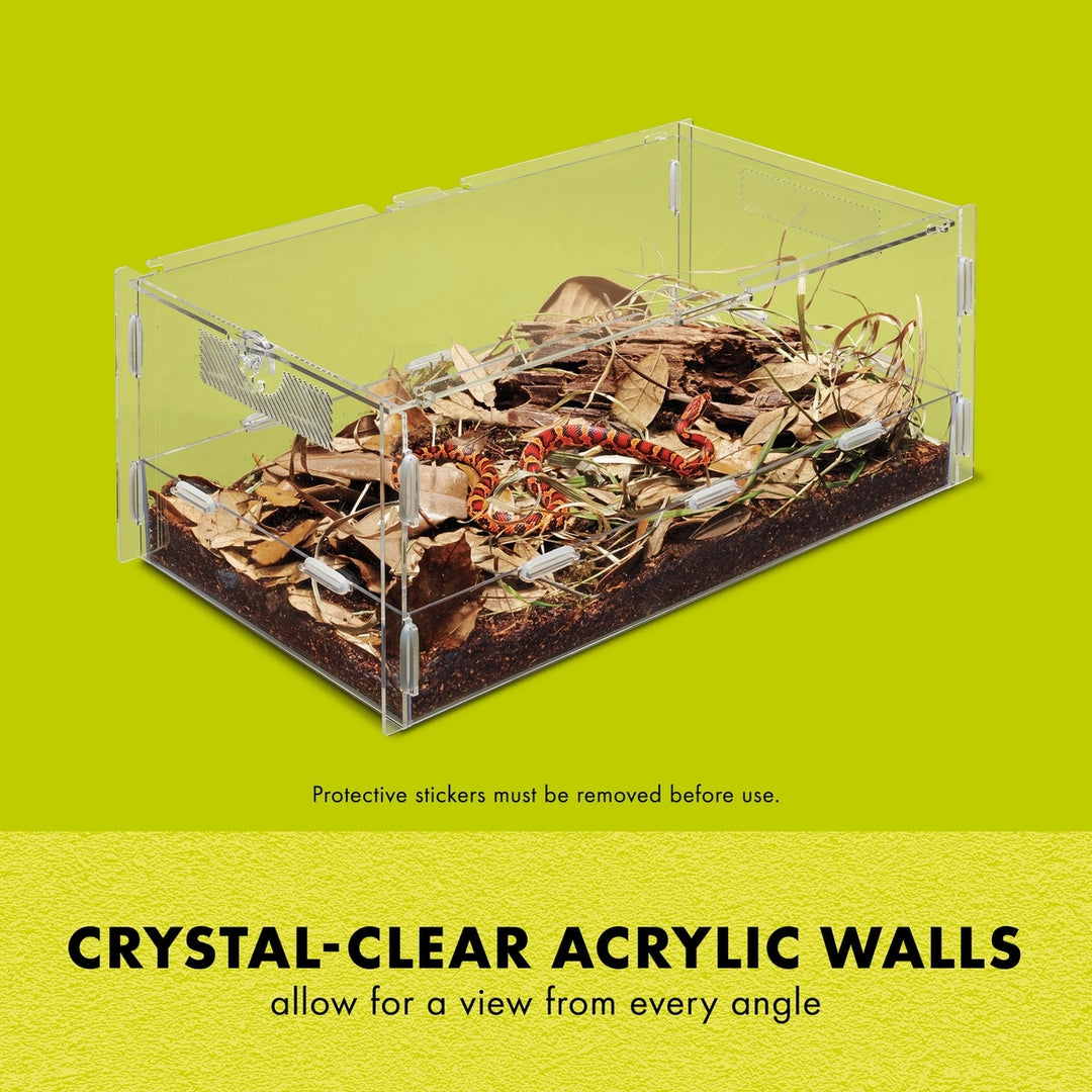 Zilla Micro Habitat Terrariums with Locking Latch Terrestrial, Large