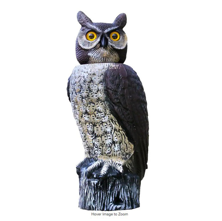 Dalen Gardeneer, Natural Scarecrow Rotating-Head Owl, 18" H