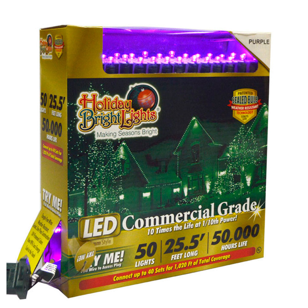 LED 5 MM Contractor Grade 50 Lights - Purple