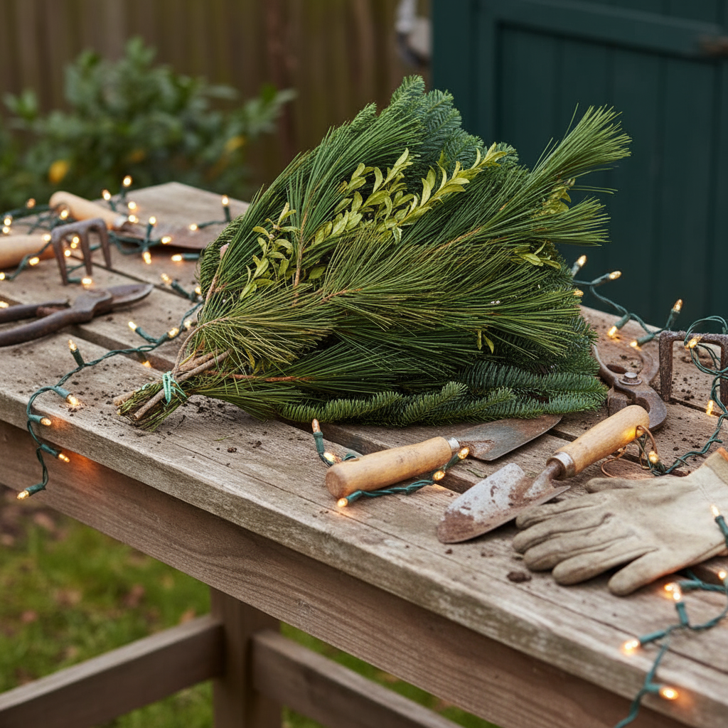 Mixed Green Winter Bouquet