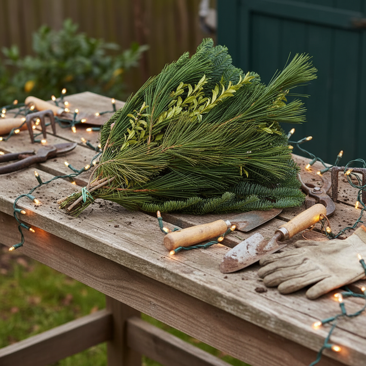 Mixed Green Winter Bouquet