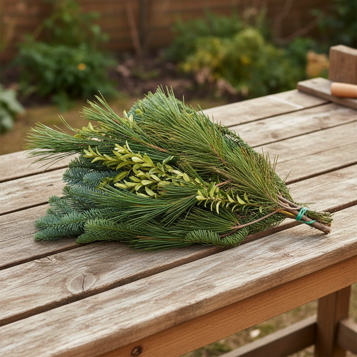 Mixed Green Winter Bouquet