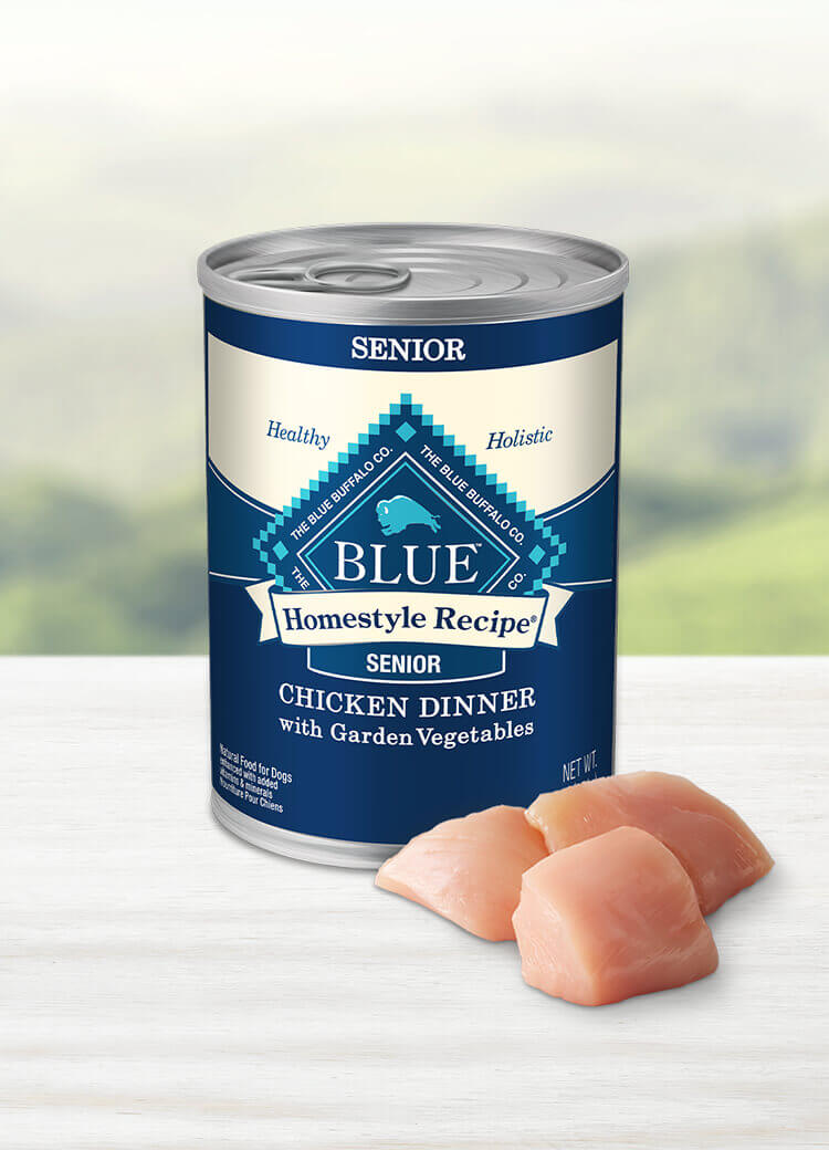 Blue Buffalo, Homestyle Recipe, Chicken Dinner with Garden Vegetables, Canned Senior Dog Food, 12.5 oz