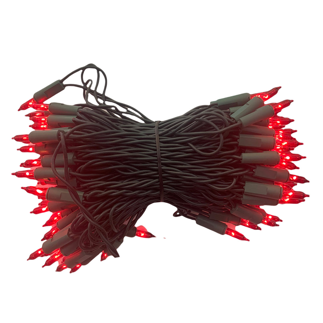 Holiday Bright Lights Commercial Grade Light Set, 105-Lights, 48-Feet Length, Red Bulbs