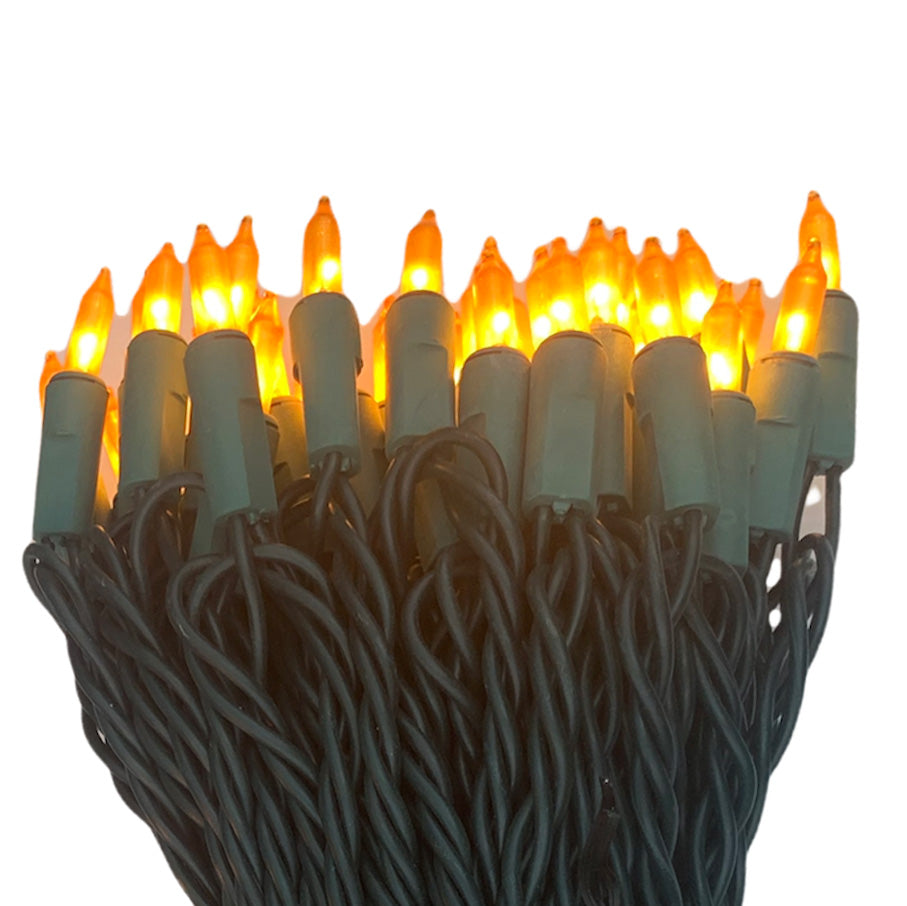 Holiday Bright Lights Commercial Grade Light Set, 105-Lights, 48-Feet Length, Gold Frost Bulbs