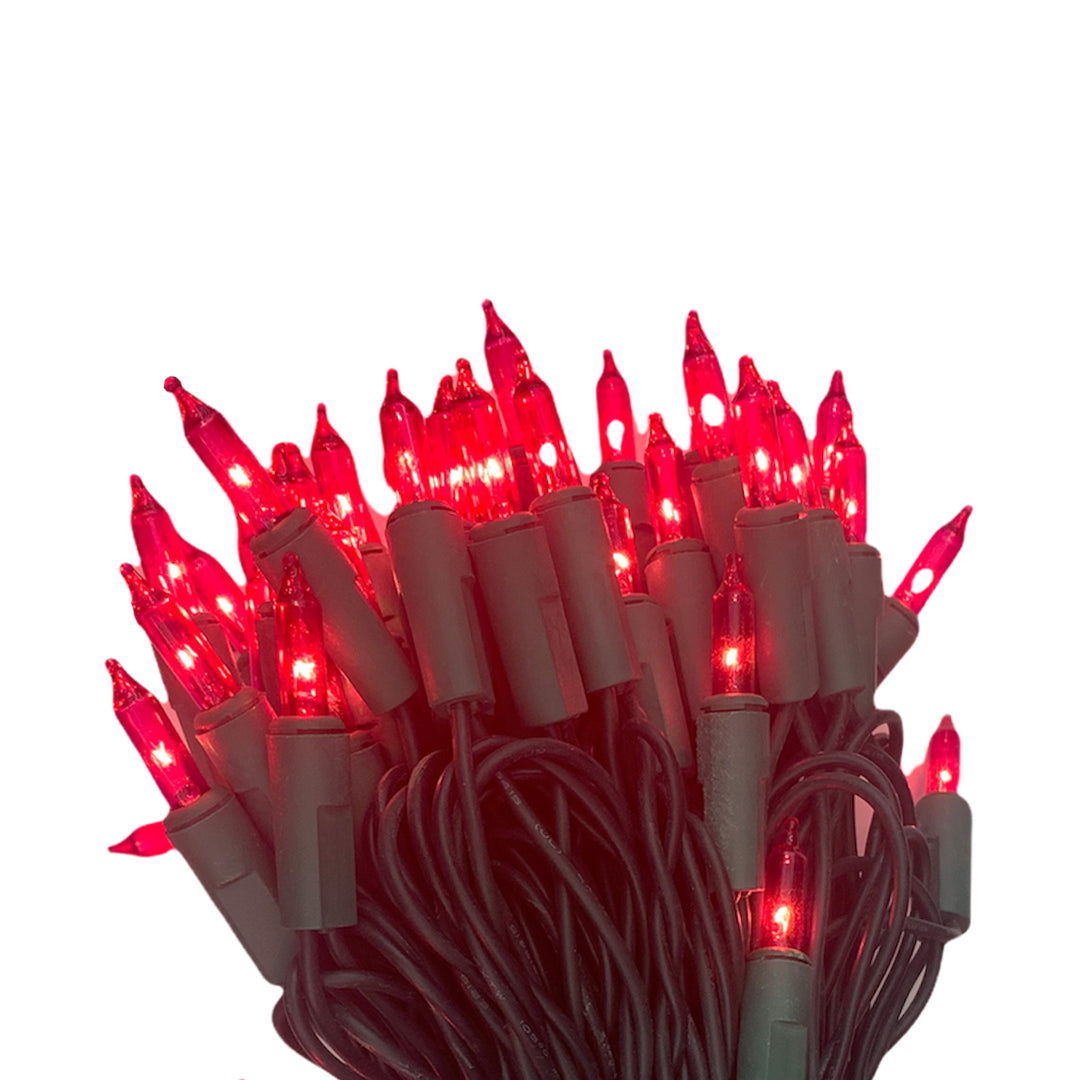 Holiday Bright Lights Commercial Grade Light Set, 105-Lights, 48-Feet Length, Pink Bulbs