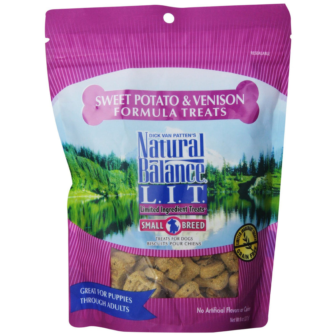 NATURAL BALANCE LIMITED INGREDIENT DOG TREATS, VENISON & SWEET POTATO, 8 OZ.