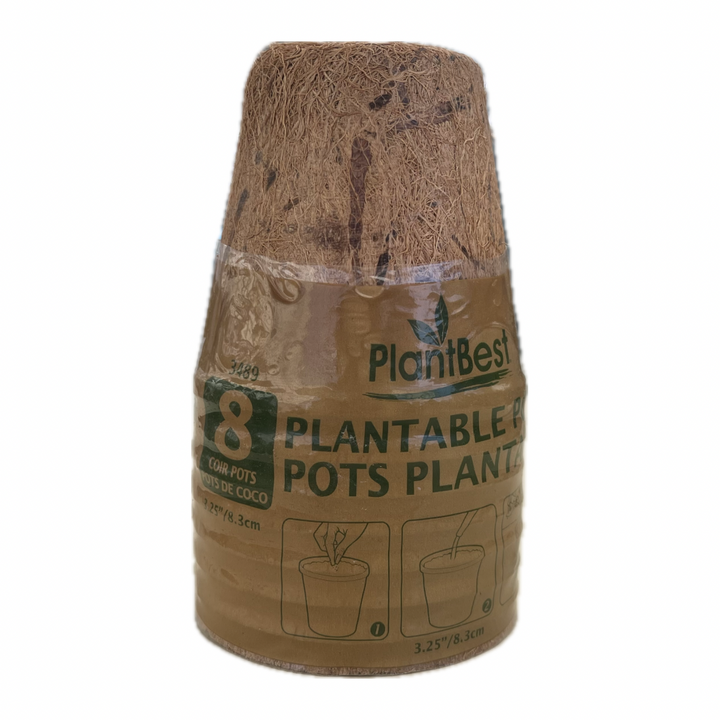 3" Coconut Coir Plantable Pots-8 Pack